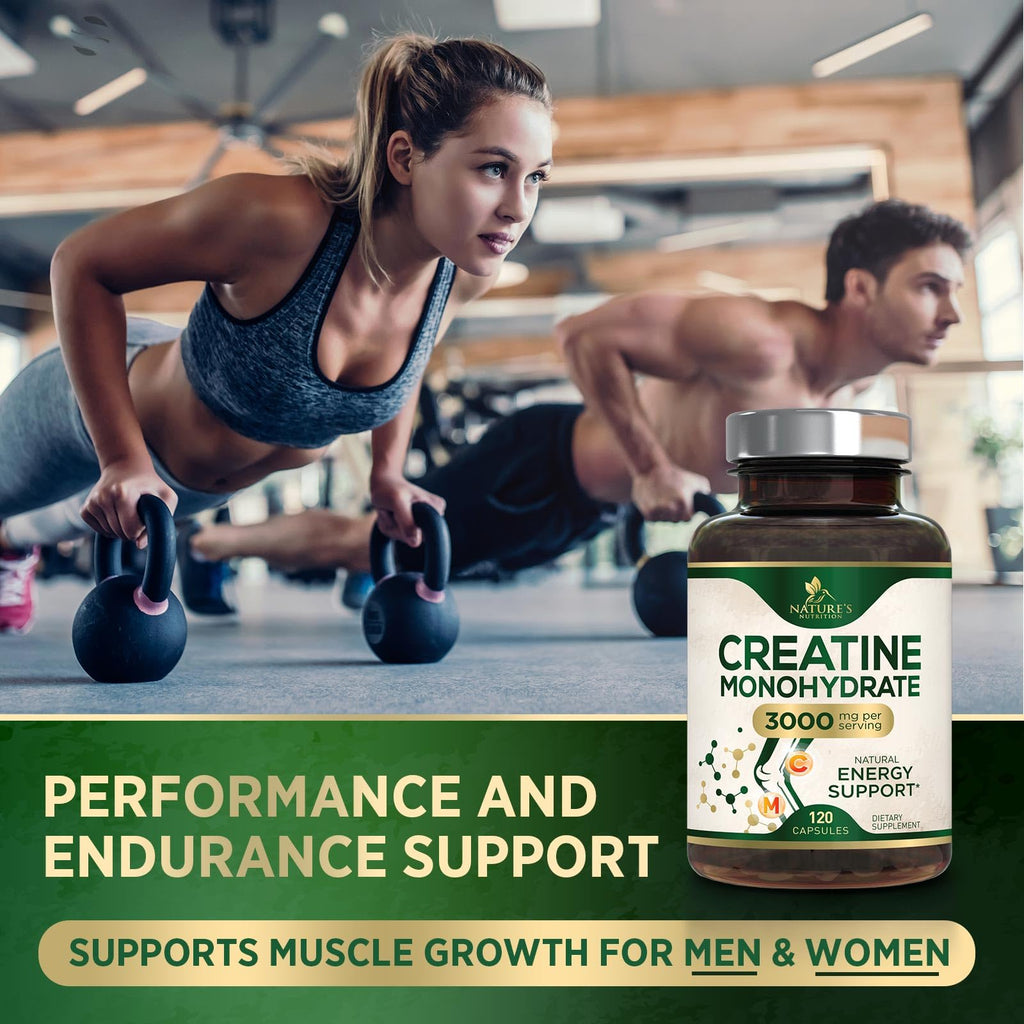 Micronized Creatine Monohydrate 3000mg 120 Capsules F278406