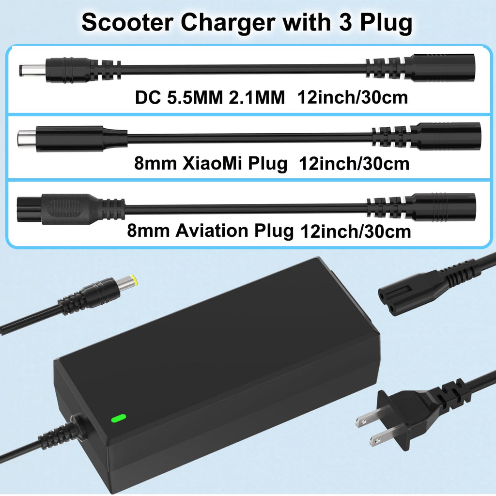 42V 2A Scooter Charger 4 in 1 Removable Connector F769