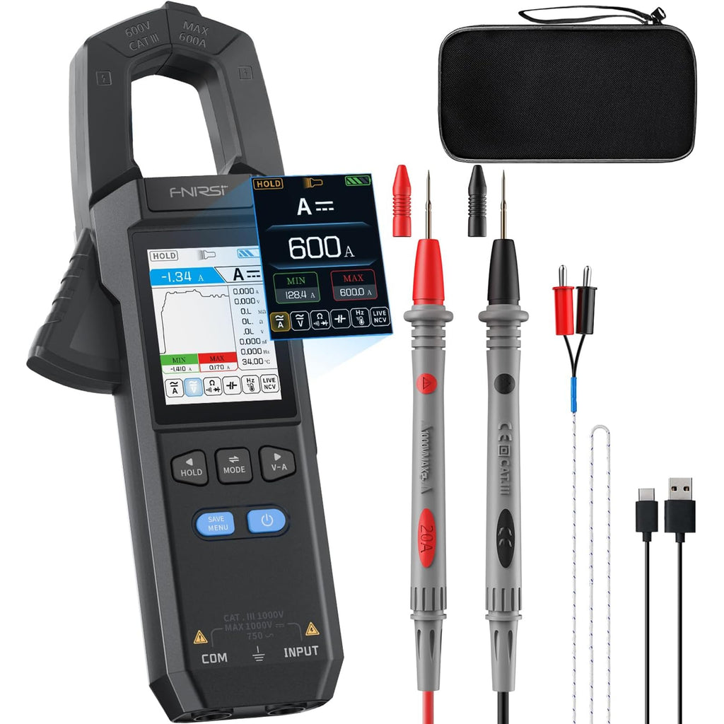 Clamp Meter 9999 Counts TRMS 600A AC/DC X61391