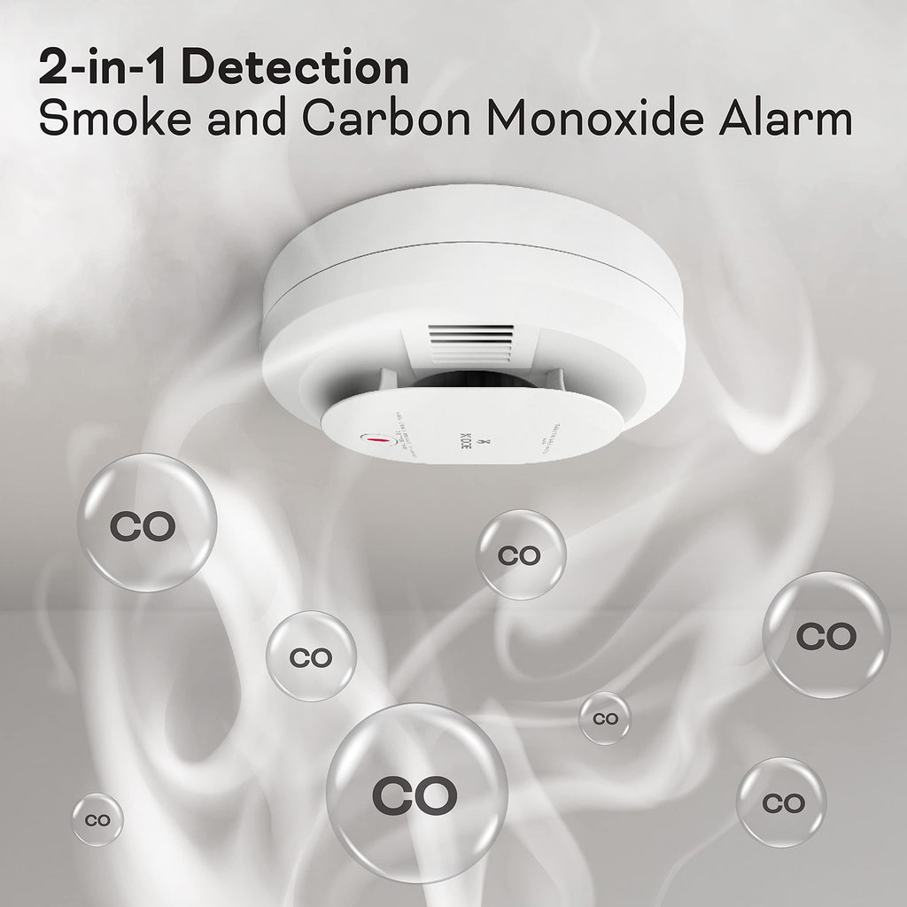 Smoke & Carbon Monoxide Detector, AA Battery Powered, 1 Pack F869