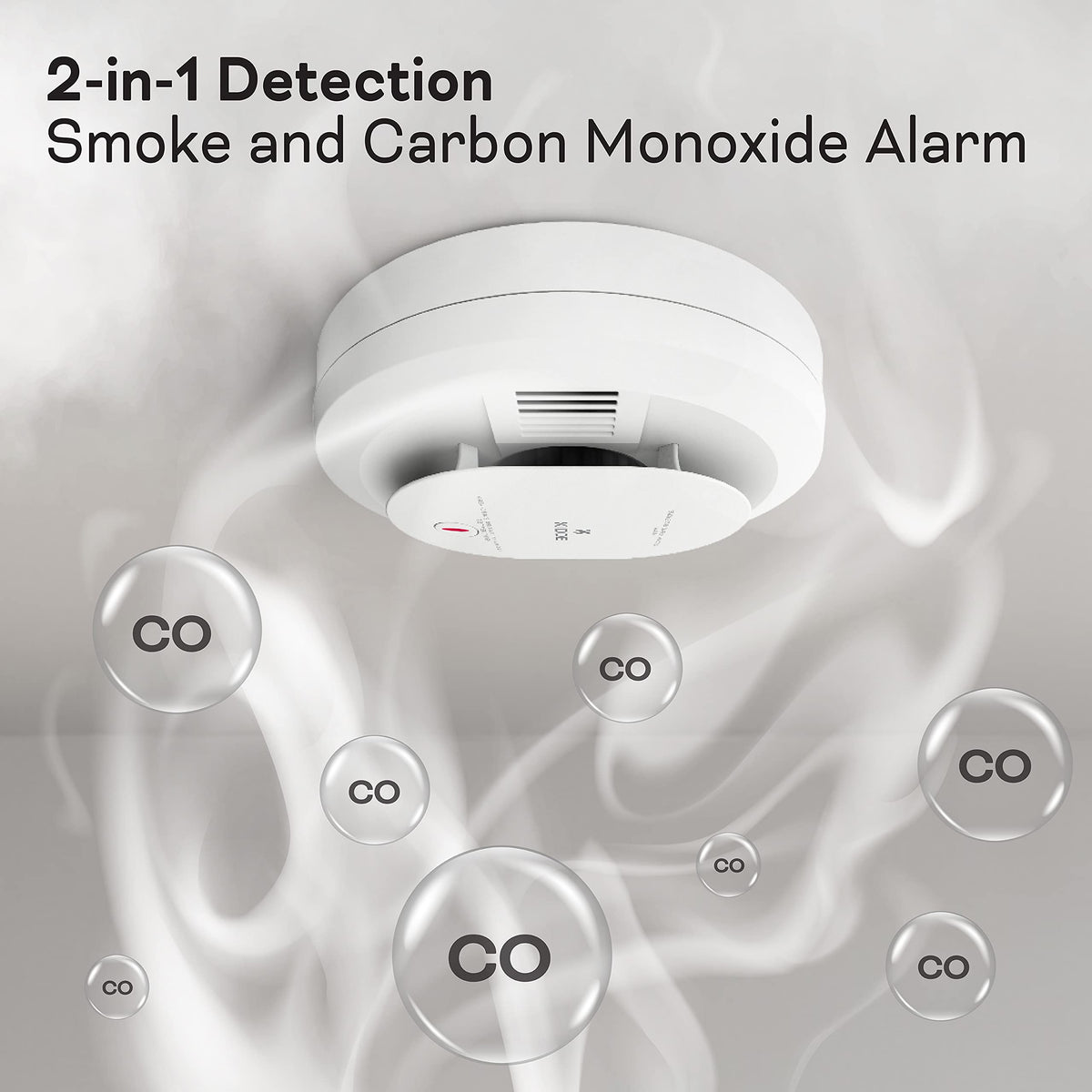 Smoke & Carbon Monoxide Detector, AA Battery Powered, 1 Pack F869