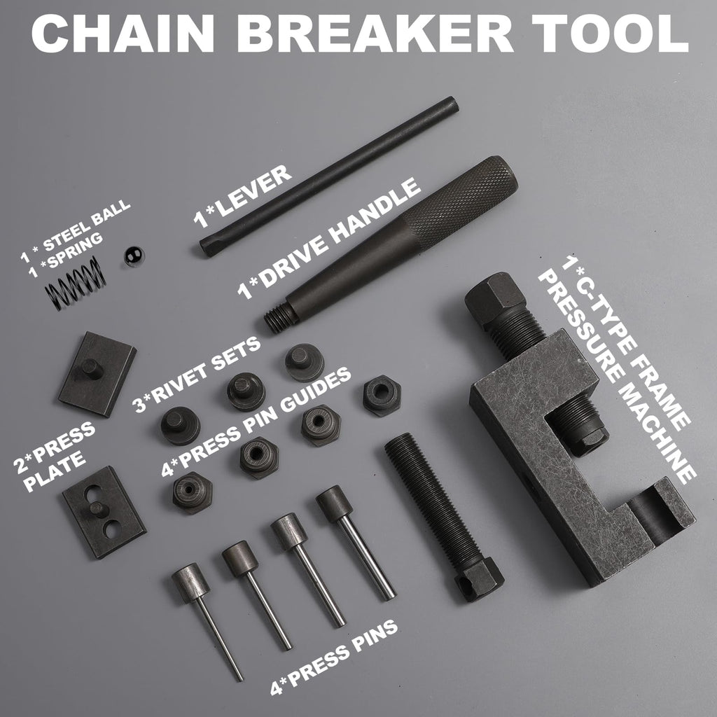 19pc Motorcycle Chain Breaker Rivet Tool Set L218