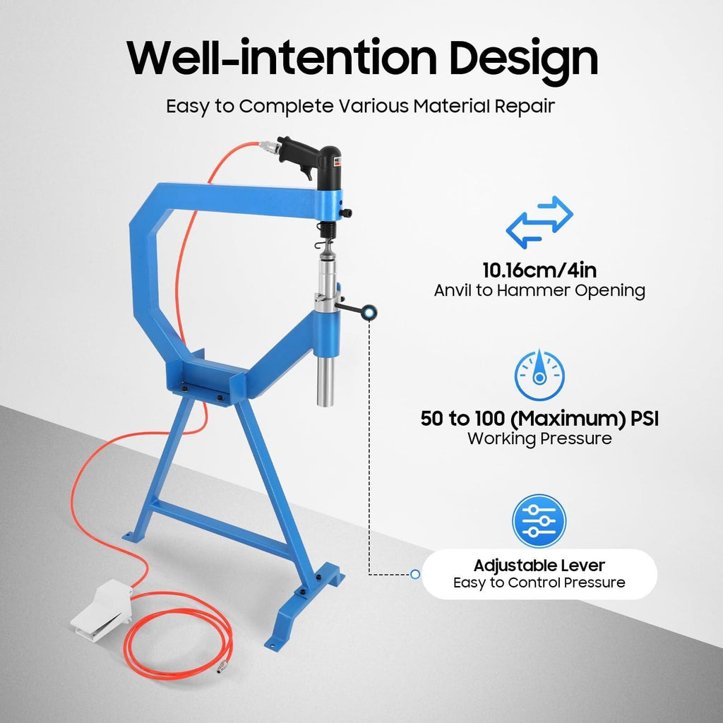 Pneumatic Planishing Hammer with Foot Pedal, 3 Anvil Sizes N93669