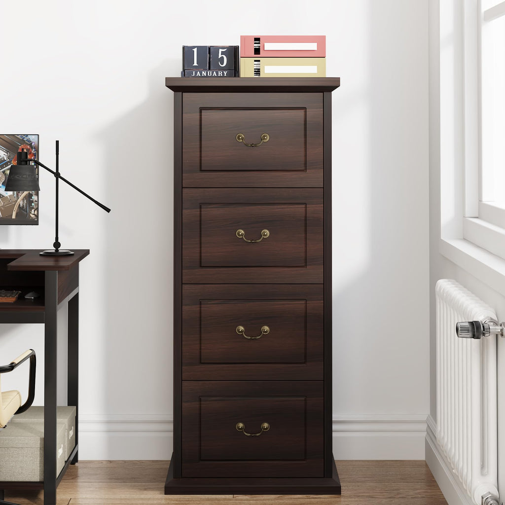 4 Drawer Walnut File Cabinet W4730