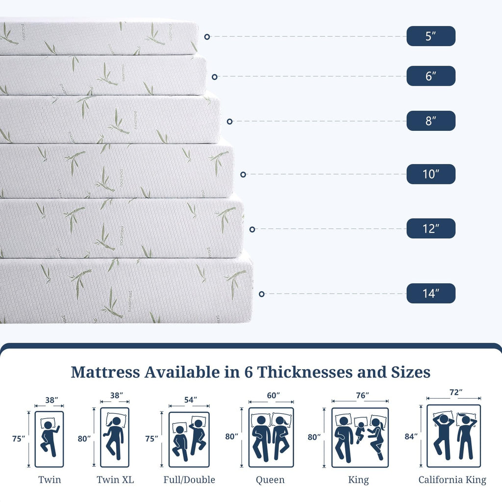 5 Inch Gel Infused Memory Foam Mattress U326086