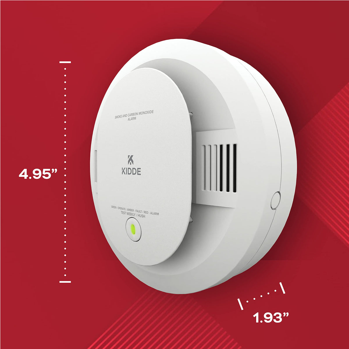 Smoke & Carbon Monoxide Detector, AA Battery Powered, 1 Pack F869