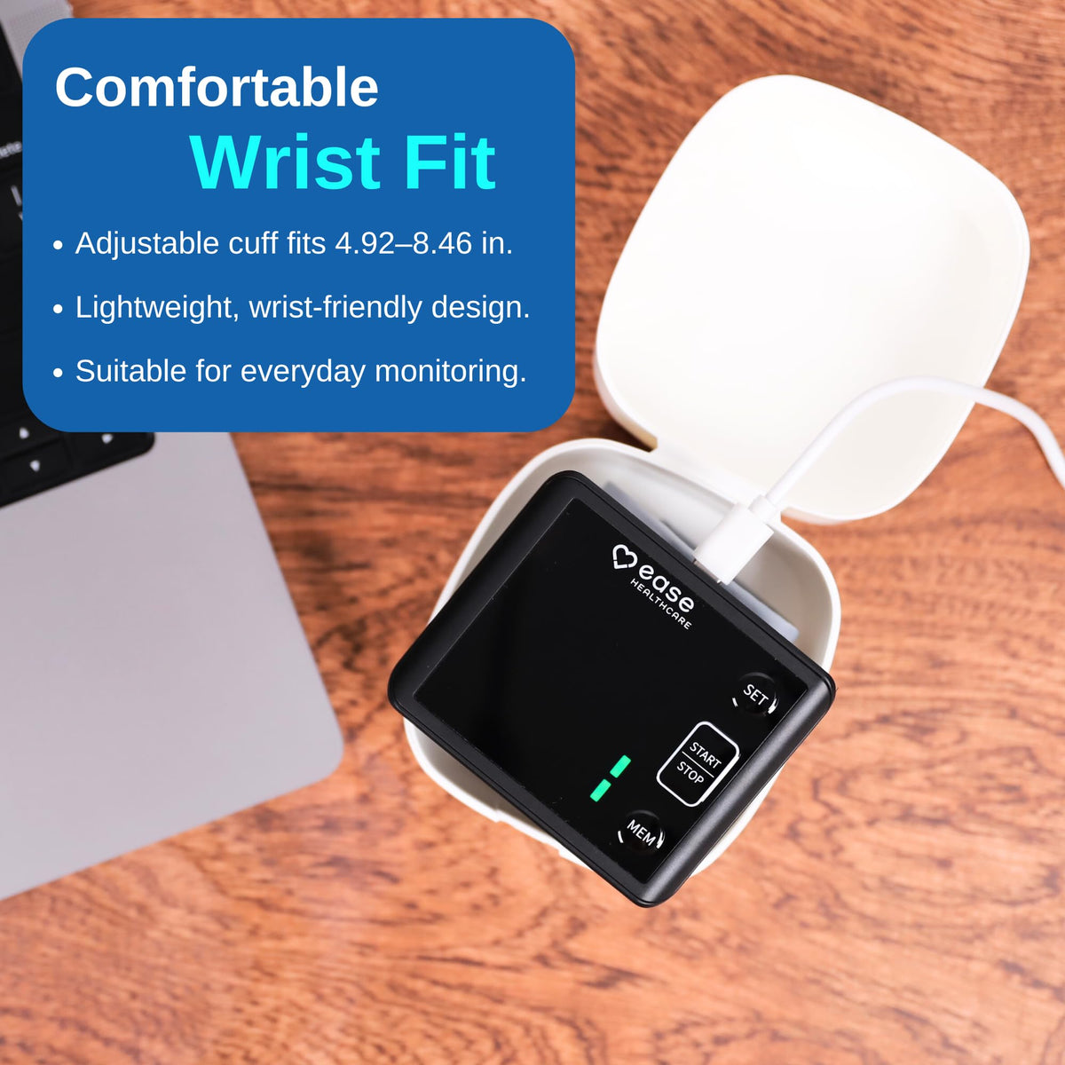 Rechargeable Wrist Blood Pressure Monitor with LED Display K92580