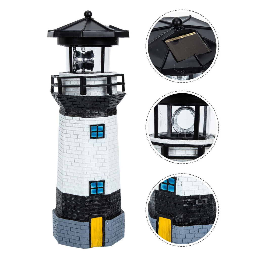 Solar Rotating Lighthouse Garden Light P8840