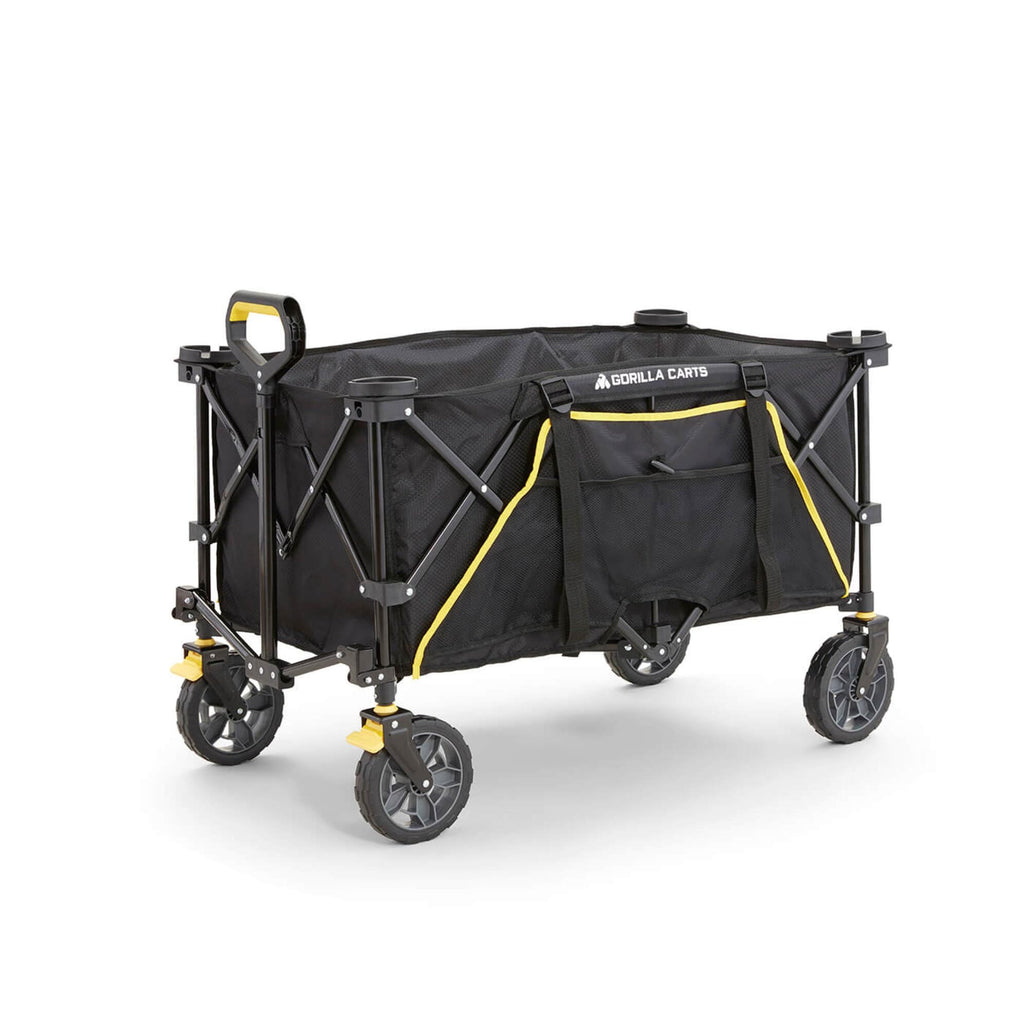 Collapsible Folding Outdoor Utility Wagon, 7 Cu Ft, Black Y8193