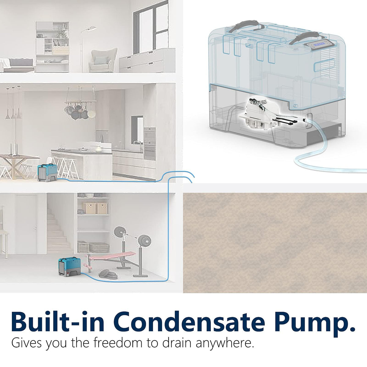 180 PPD Commercial & Industrial Dehumidifier with Pump D66009