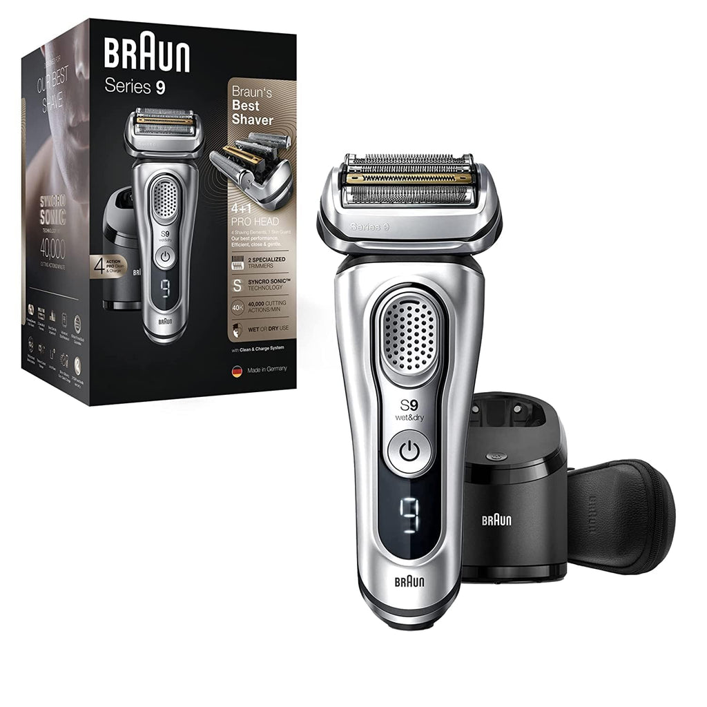 Electric Razor for Men, Waterproof Foil Shaver, Wet & Dry Shave, Silver E35937