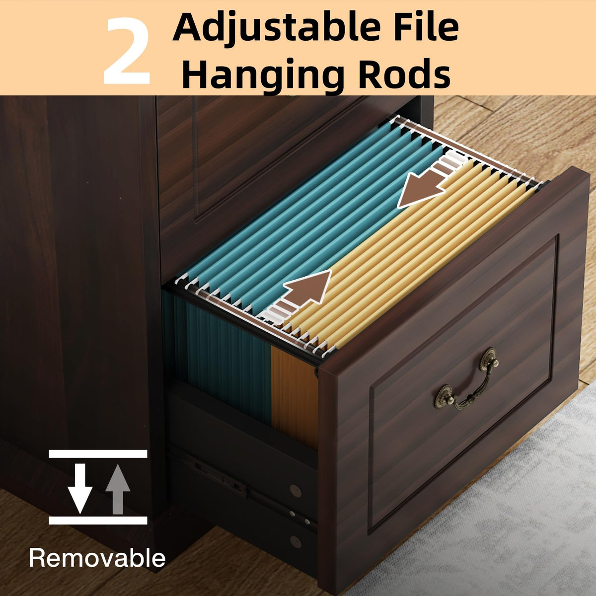 4 Drawer Walnut File Cabinet W4730