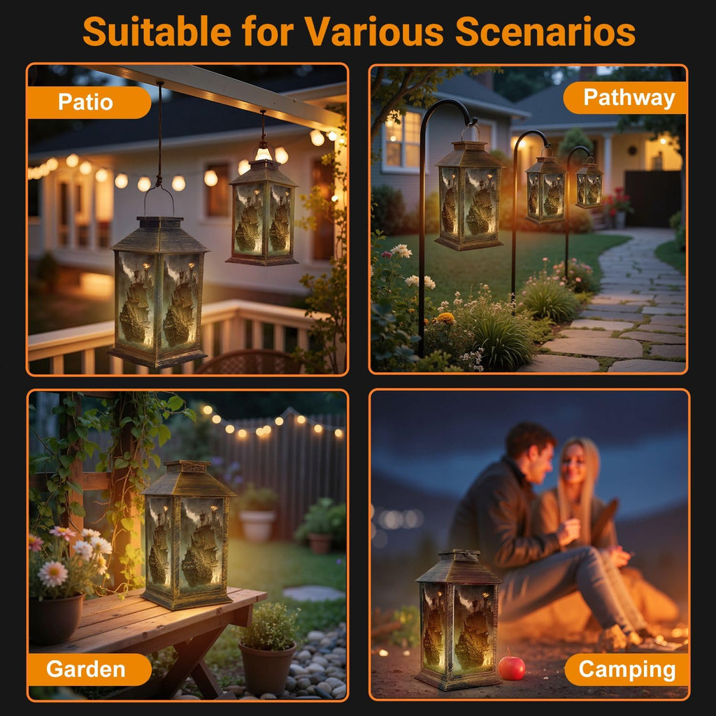 Waterproof Solar Powered Hanging Lantern B44456