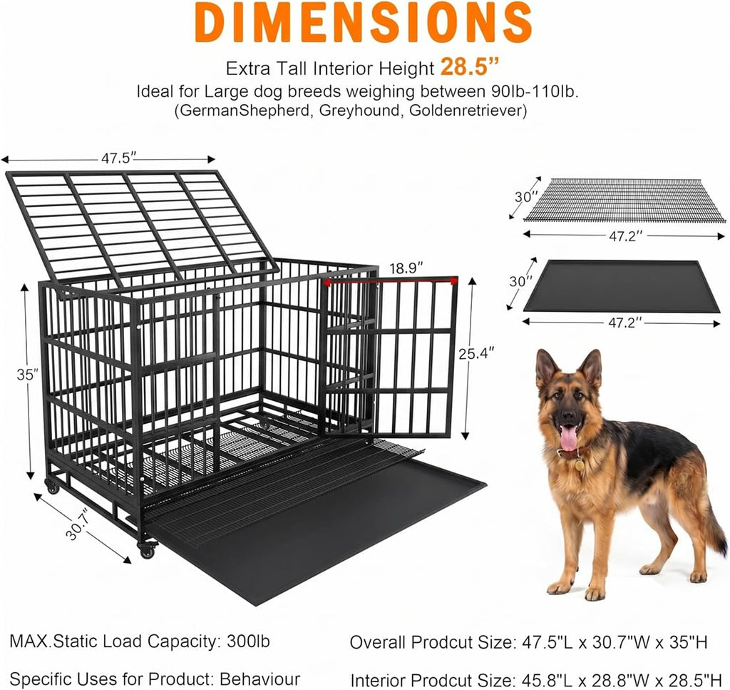 48" Heavy Duty Dog Crate U47696