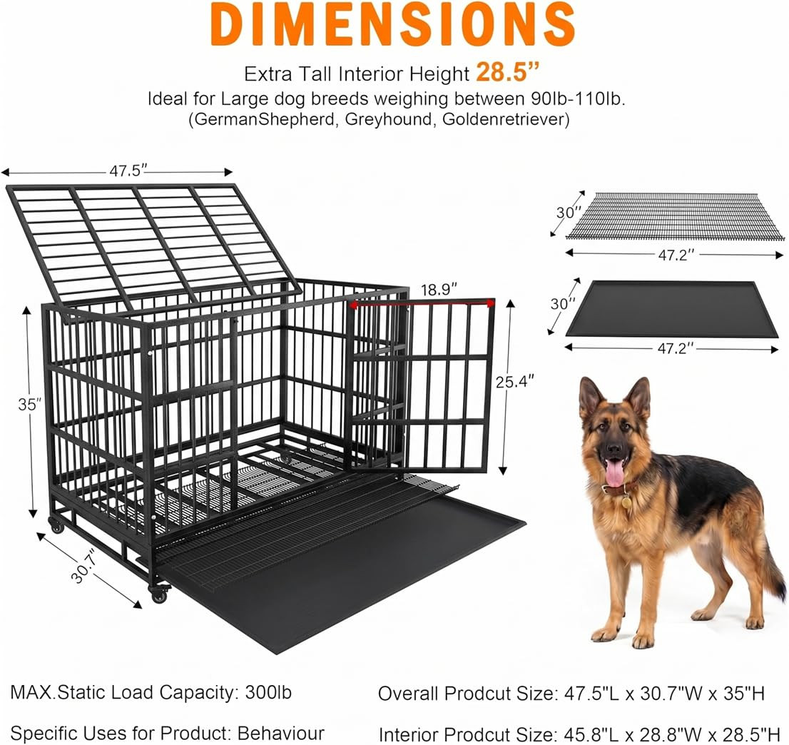 48" Heavy Duty Dog Crate U47696