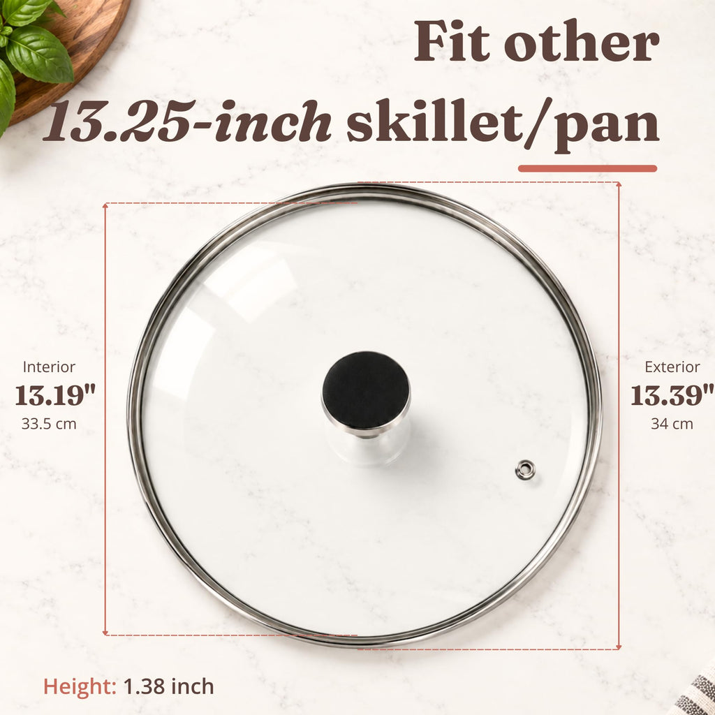 13.25 inch Tempered Glass Lid E197