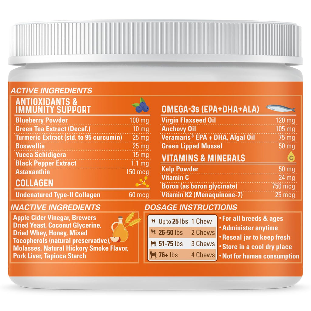 Hip and Joint Supplement for Dogs 90 Ct Soft Chews T538