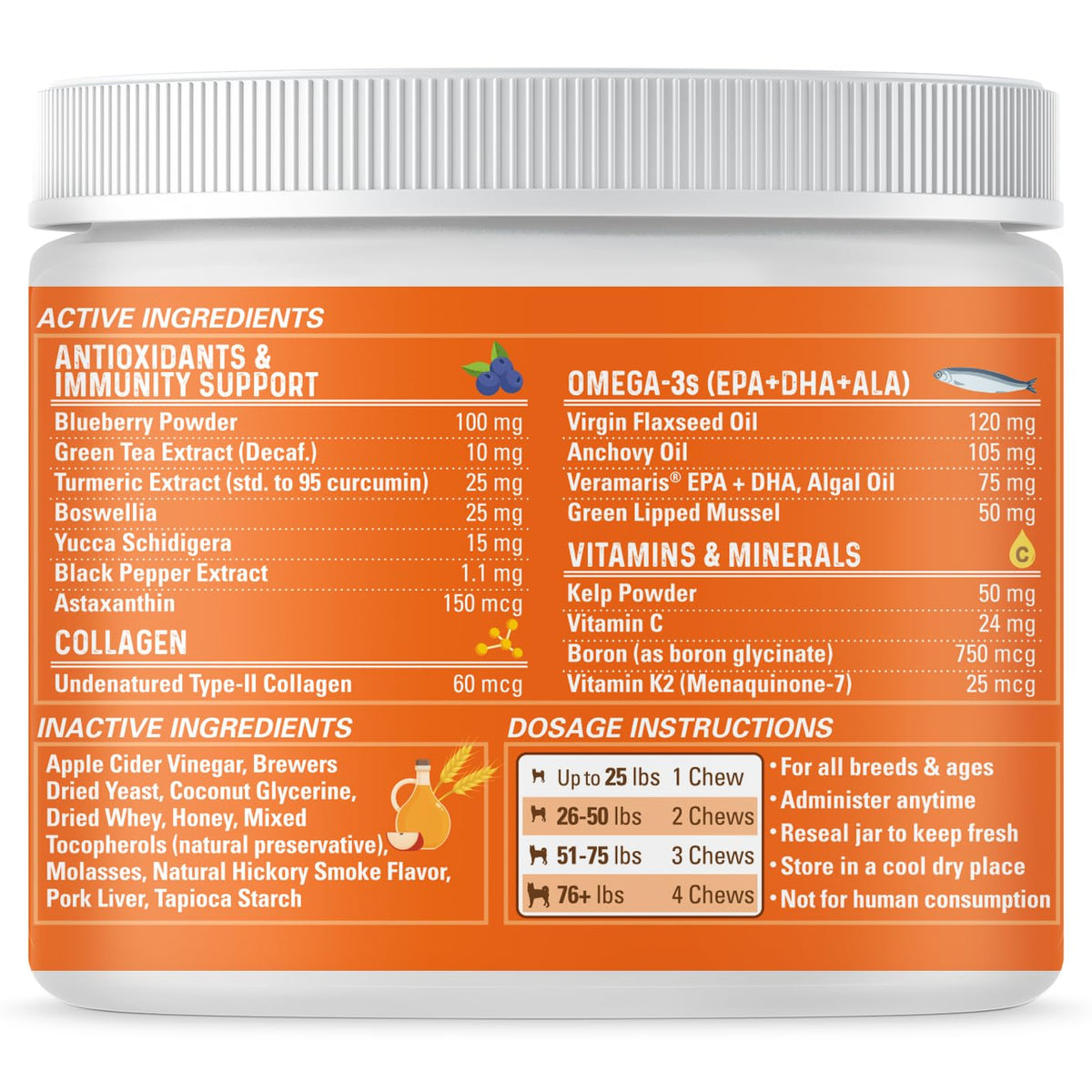Hip and Joint Supplement for Dogs 90 Ct Soft Chews T538