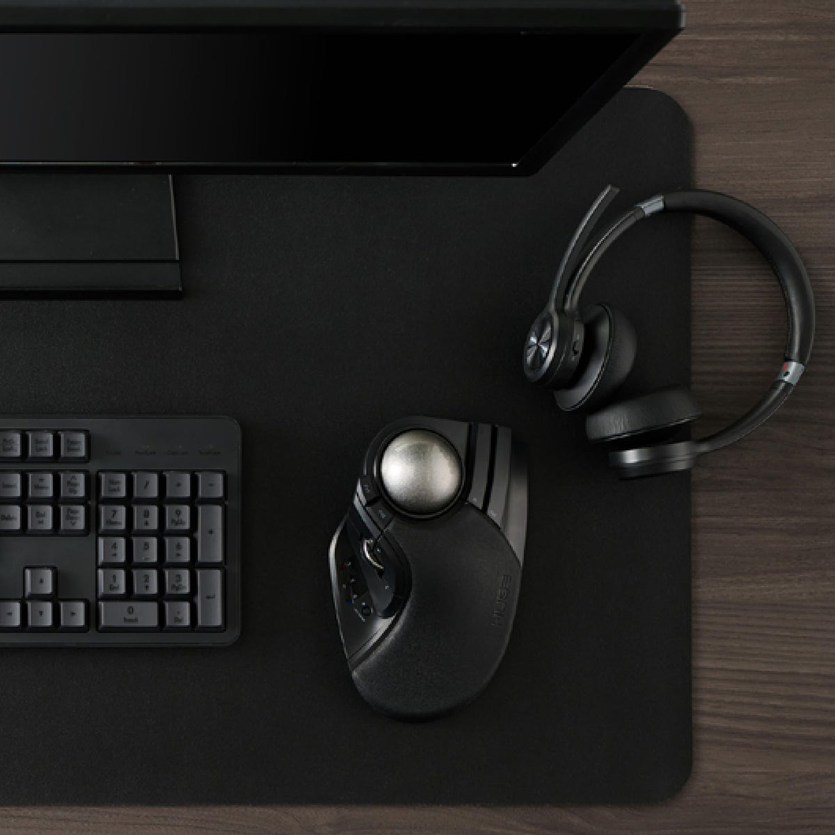 Wireless Trackball Mouse, Ergonomic 52mm Large Ball, Multi-Connection Bluetooth, 2.4GHz Wireless, Wired, 10 Programmable Buttons, Rechargeable, Silent Clicks O73784