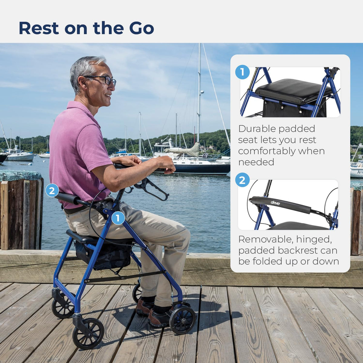 Foldable Rollator Walker with Seat Y221