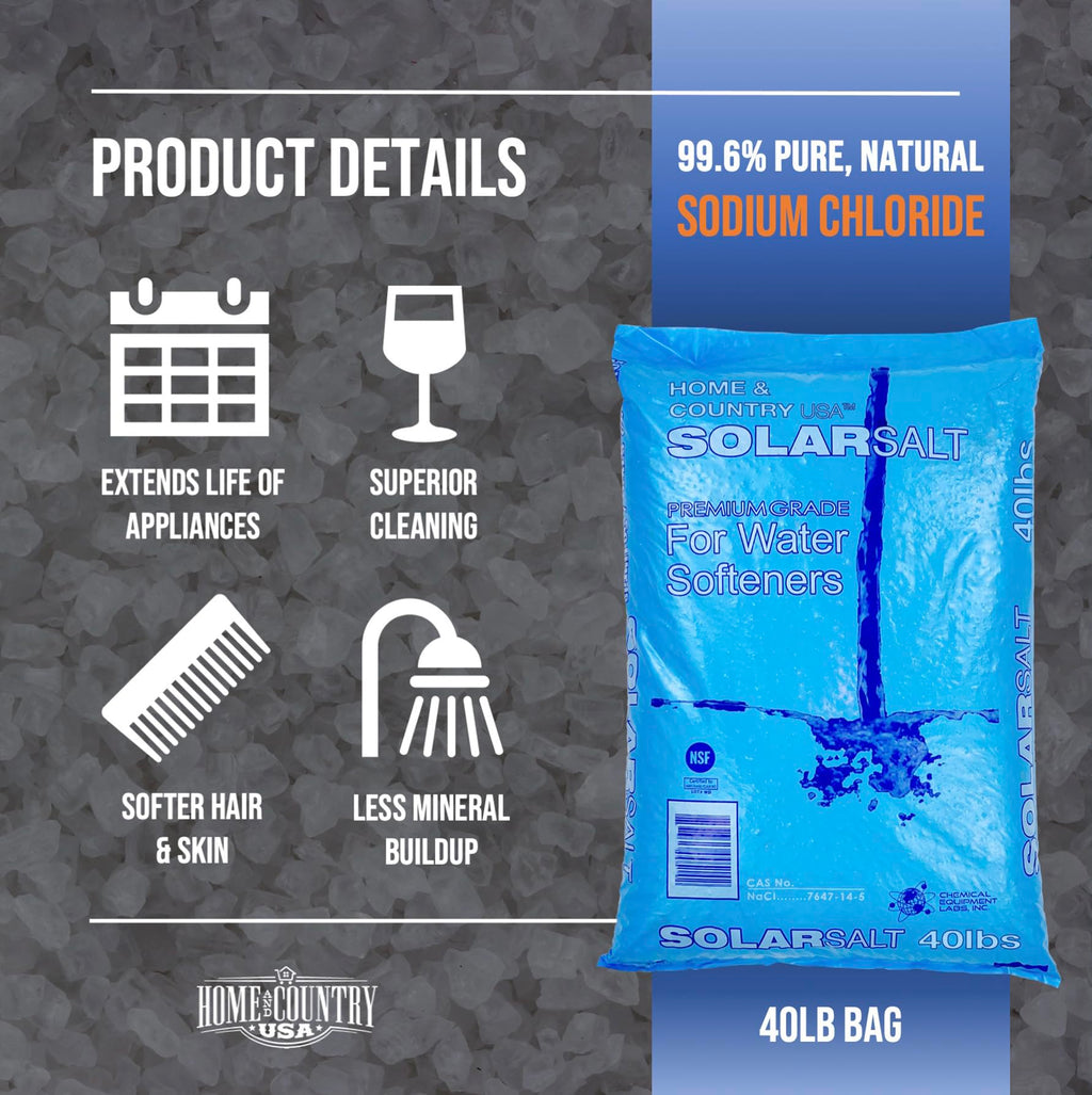 40 Pound Bag All Natural Solar Salt for Water Softener T54618