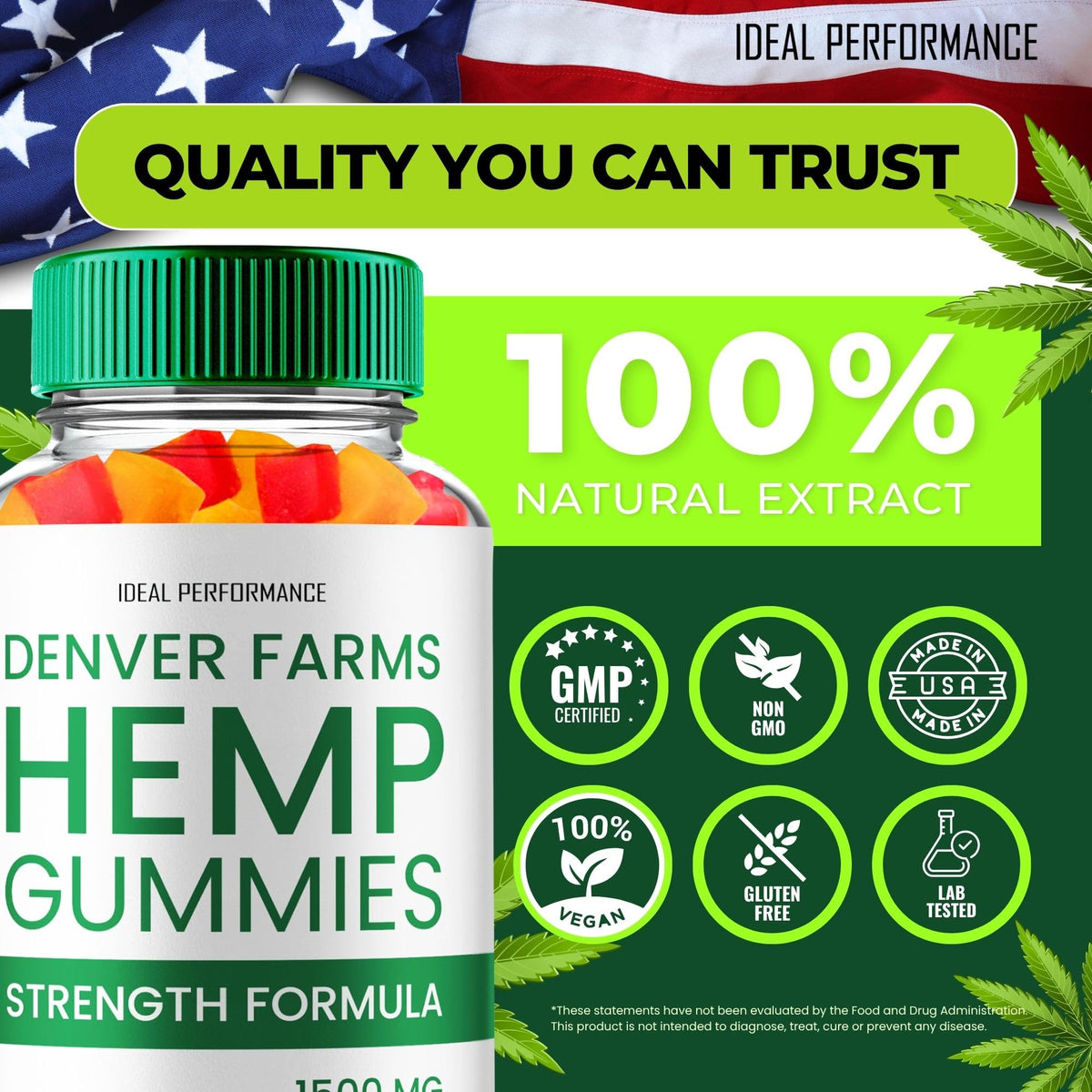 Maximum Strength All Natural Hemp Gummies 60 Gummies D702489