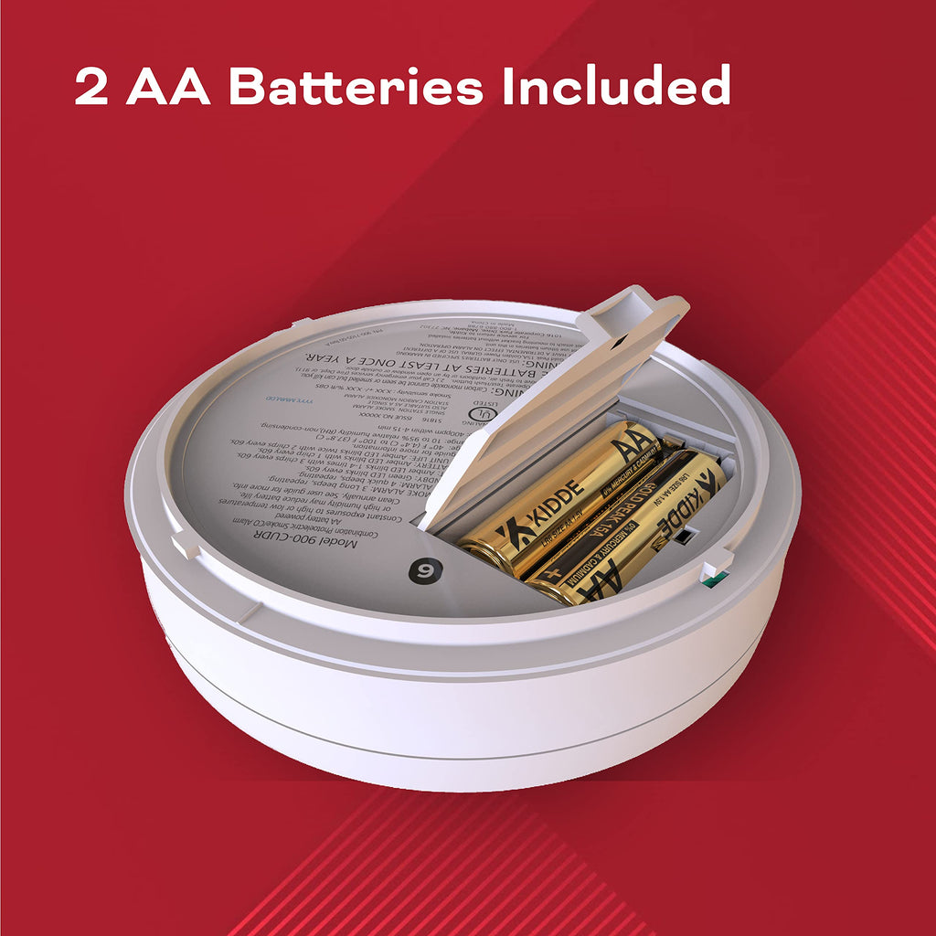 Smoke & Carbon Monoxide Detector, AA Battery Powered, 1 Pack F869