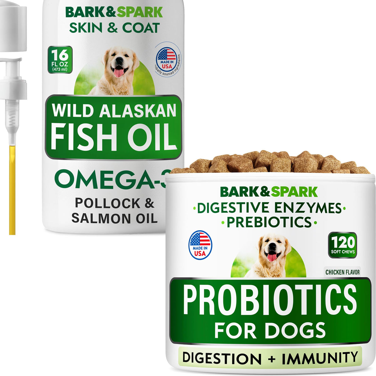 Dog Probiotics + Omega 3 Fish Oil Bundle L44637