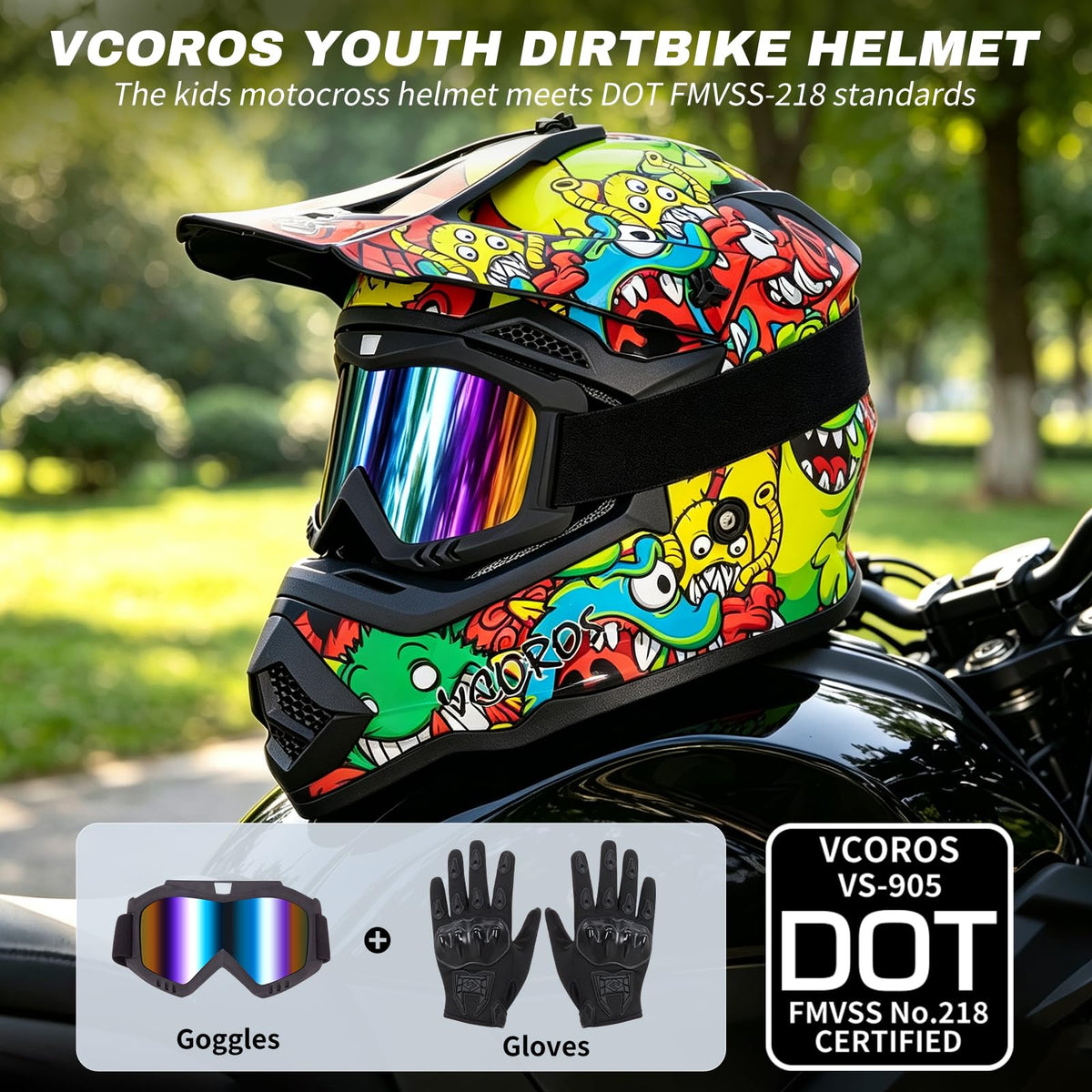 Kids DOT Approved Motocross Helmets B39845