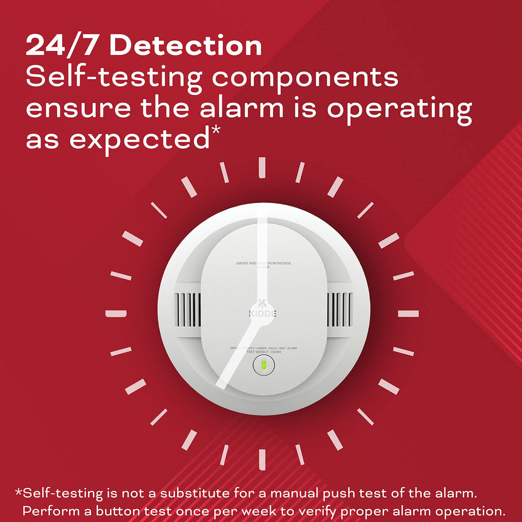Smoke & Carbon Monoxide Detector, AA Battery Powered, 1 Pack F869
