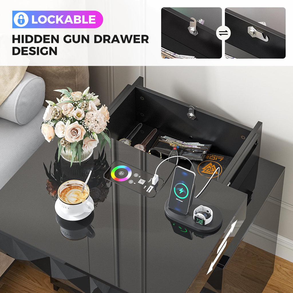 LED Night Stand with Charging Station V589756