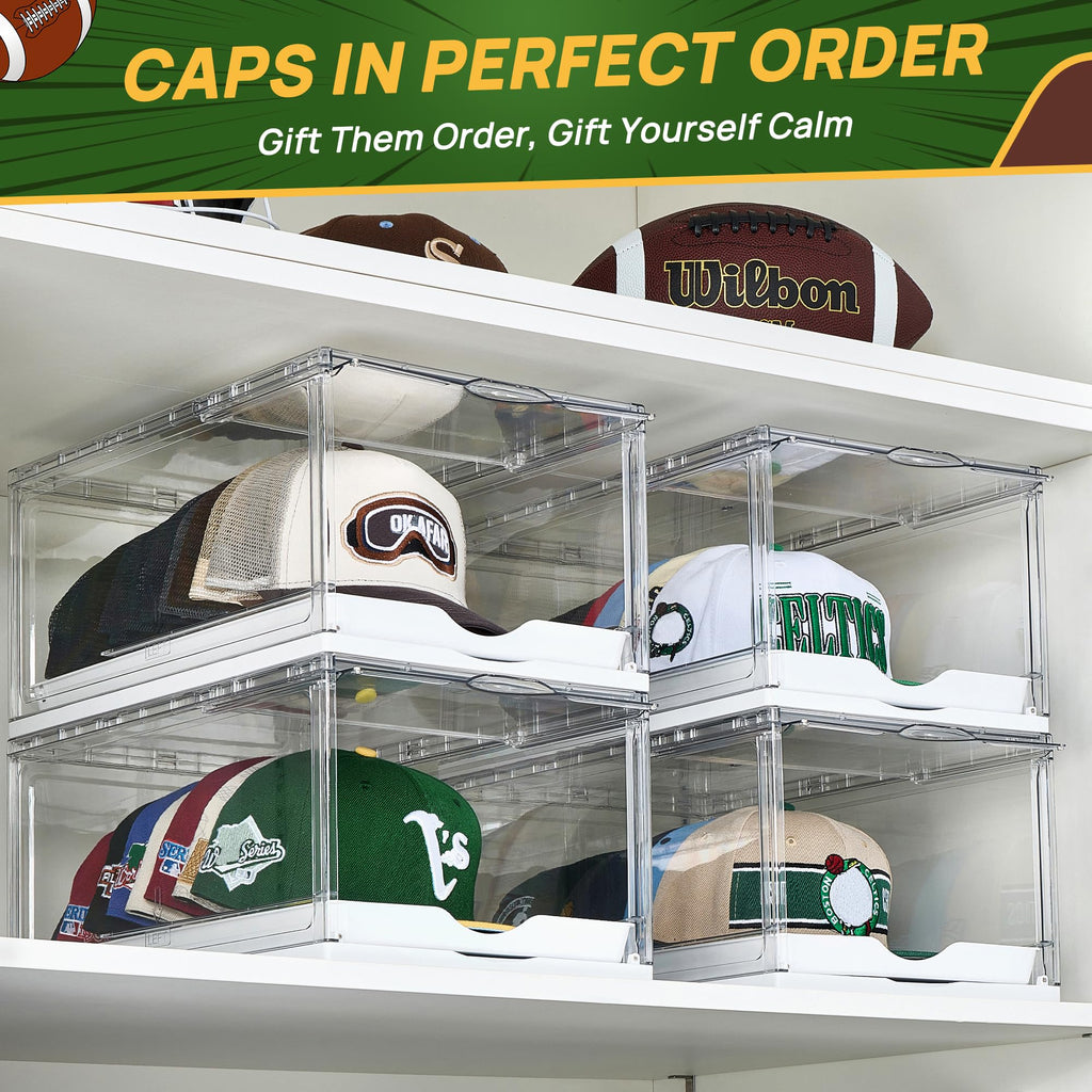 2 Pack Stackable Baseball Caps Organizer F440