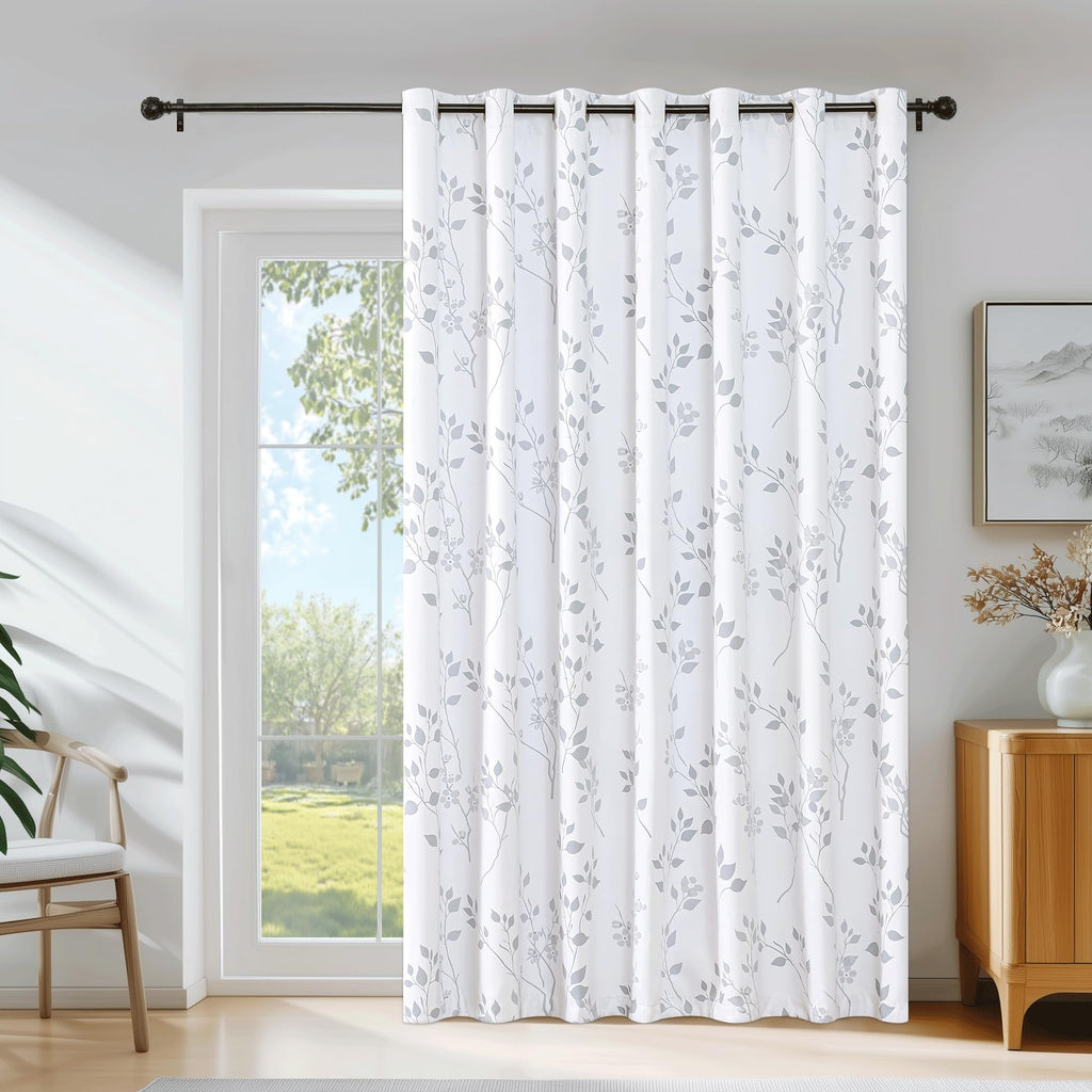 Grey White 100x84 Blackout Curtains L762237