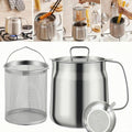 68oz 304 Stainless Steel Deep Fryer Pot with Basket Z3338