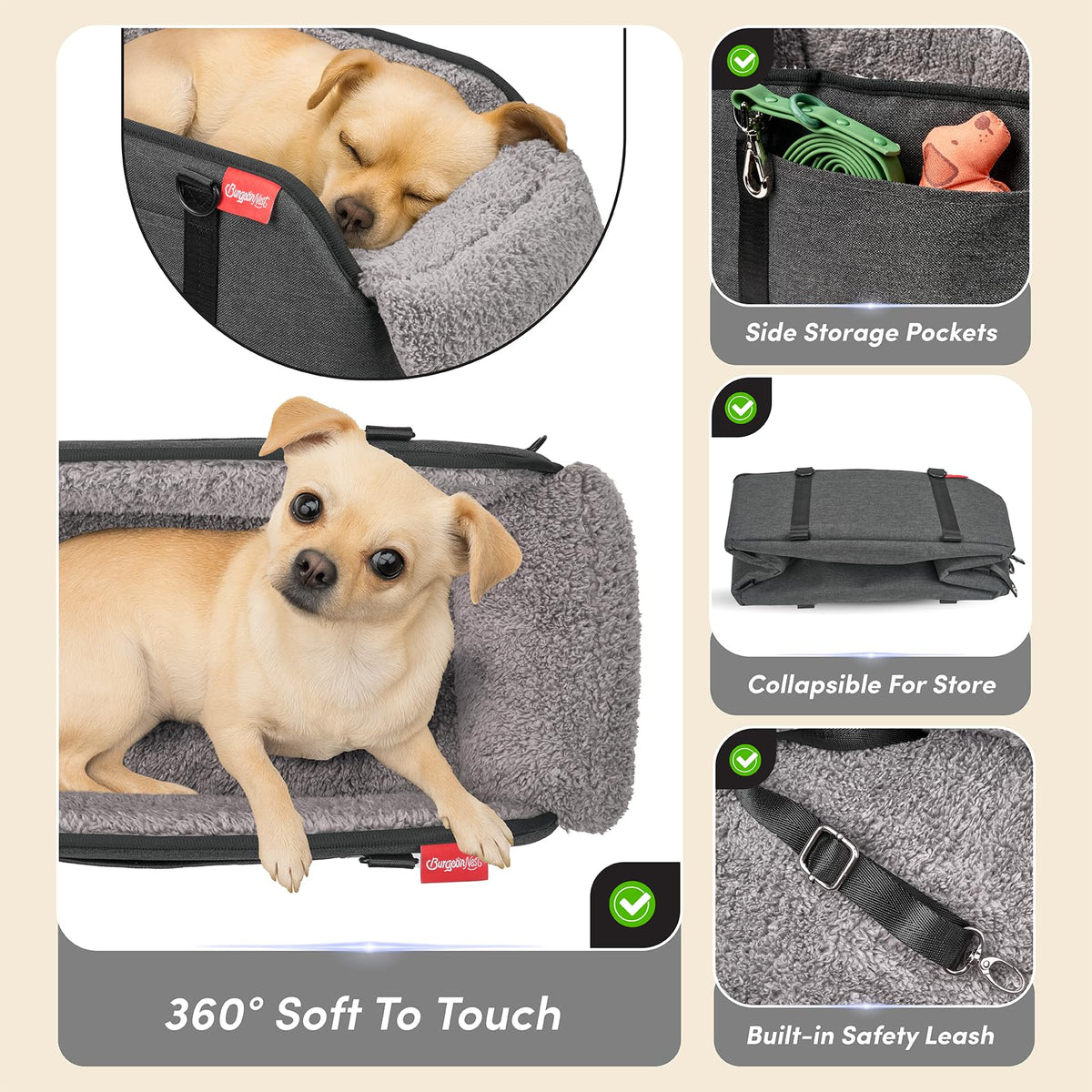 Grey Dog Car Seat Z98881