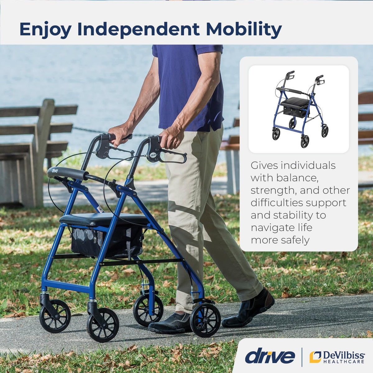 Foldable Rollator Walker with Seat Y221