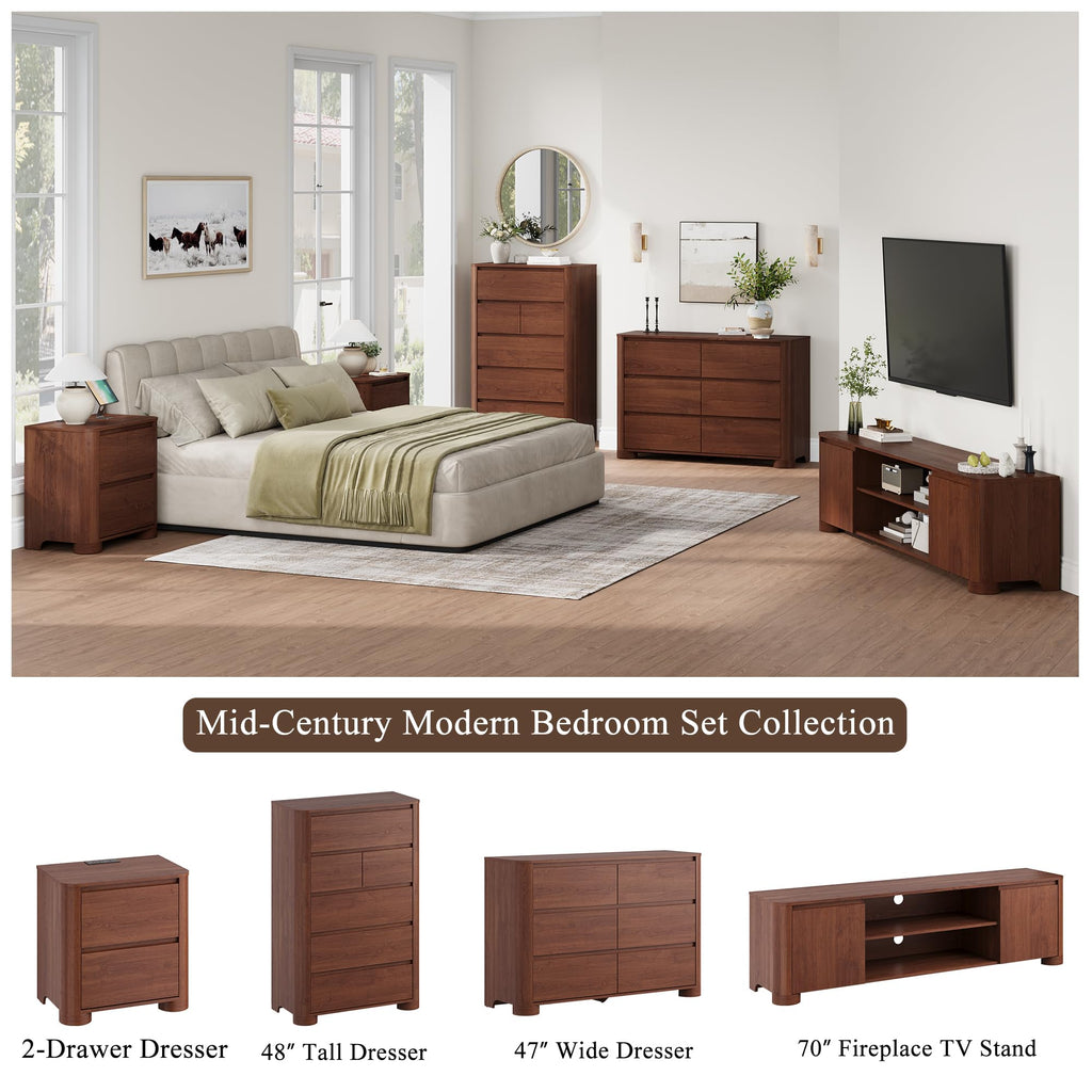 70" Walnut TV Stand C150175