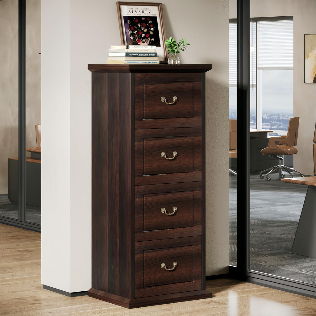 4 Drawer Walnut File Cabinet W4730