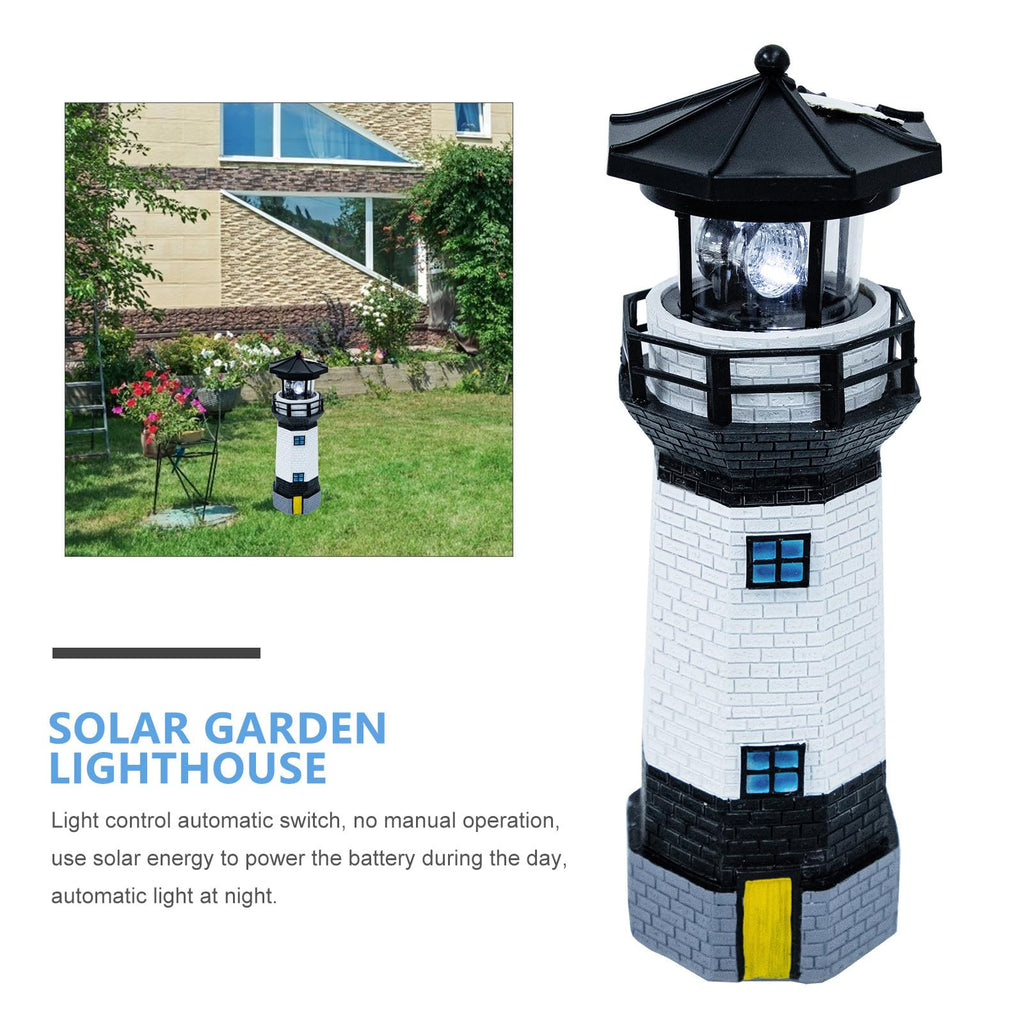 Solar Rotating Lighthouse Garden Light P8840