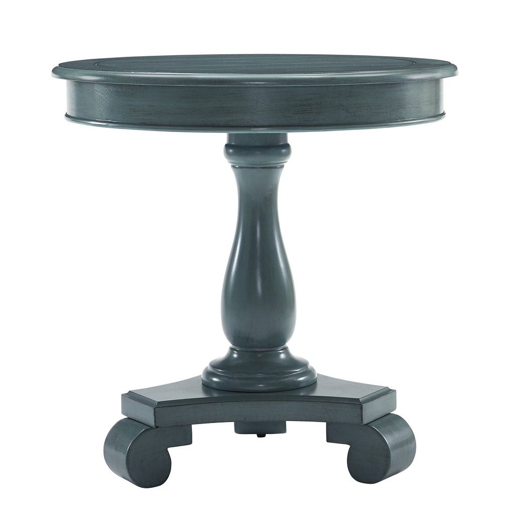 Round Wood Pedestal Side Table F447943