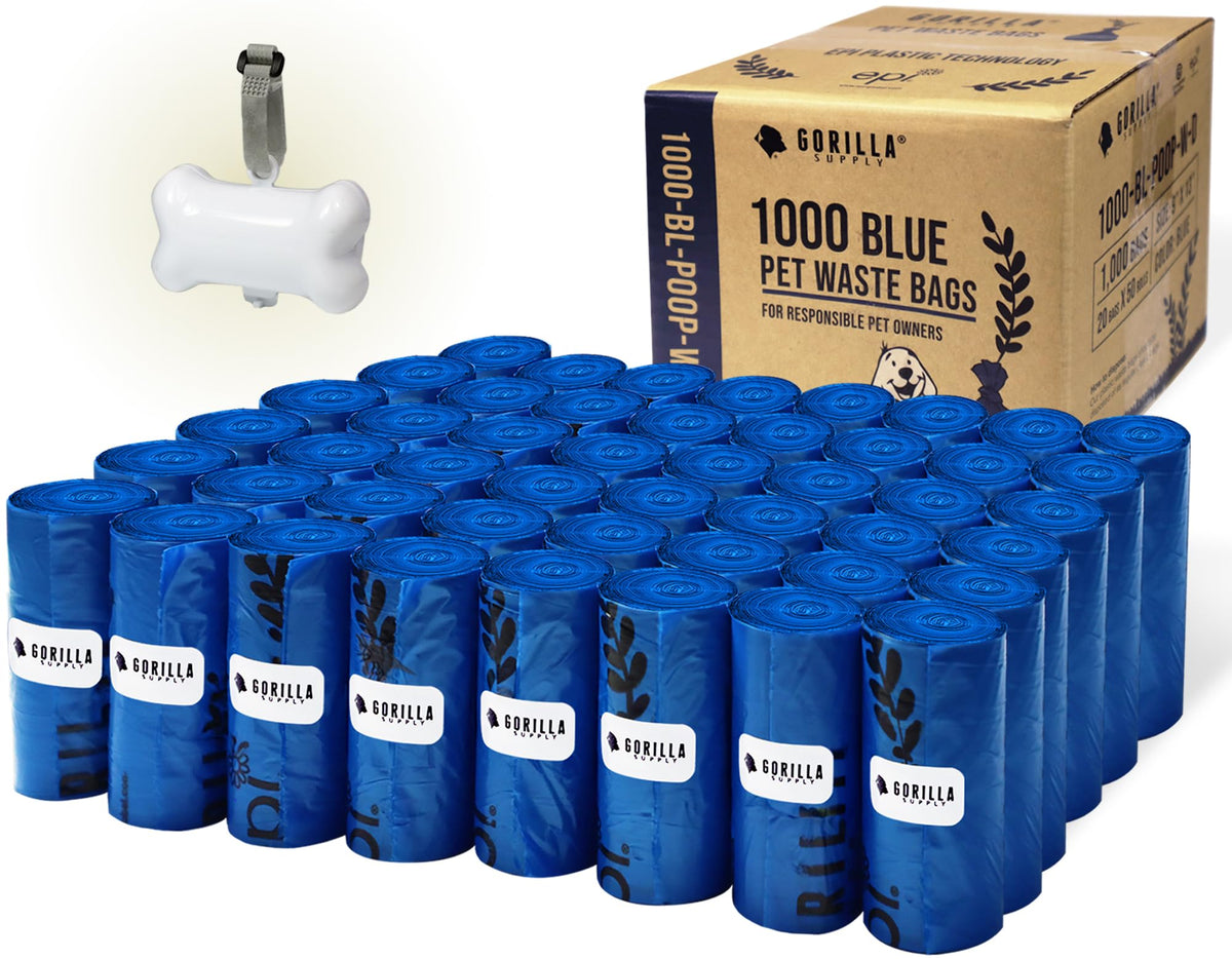 1000 Count Dog Poop Waste Bags with Dispenser F250