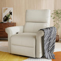 Fabric Light Gray Swivel Rocker Recliner Chair V86833