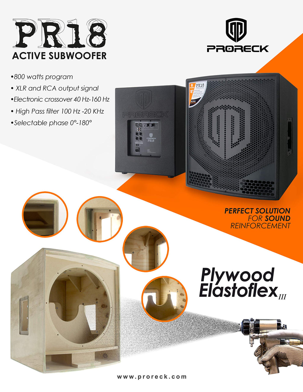 18 inch 2000W Powered PA Subwoofer C584535