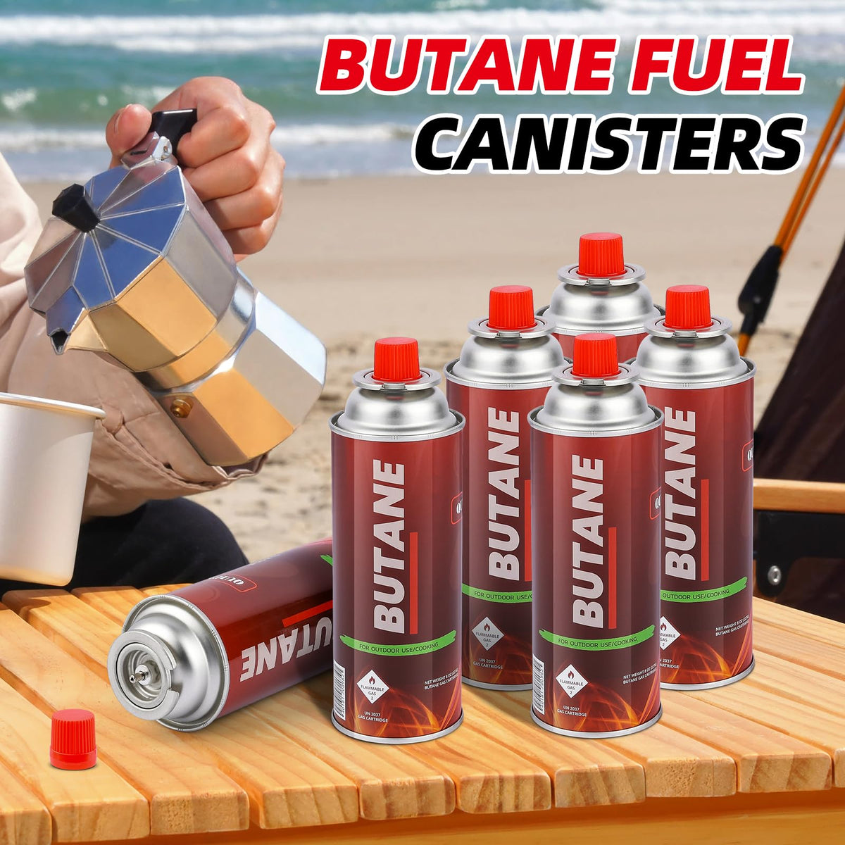 12 Pack Butane Fuel Canister V9591