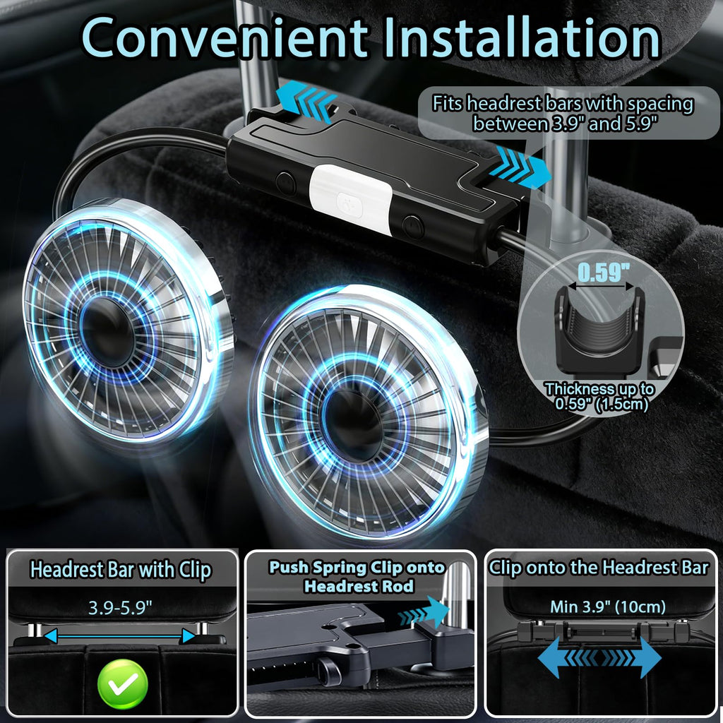 Car Backseat Fans O52480
