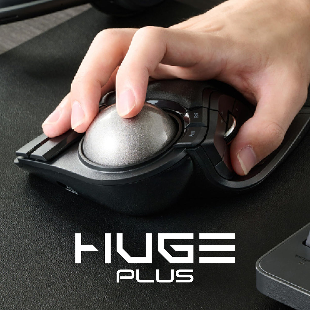 Wireless Trackball Mouse, Ergonomic 52mm Large Ball, Multi-Connection Bluetooth, 2.4GHz Wireless, Wired, 10 Programmable Buttons, Rechargeable, Silent Clicks O73784