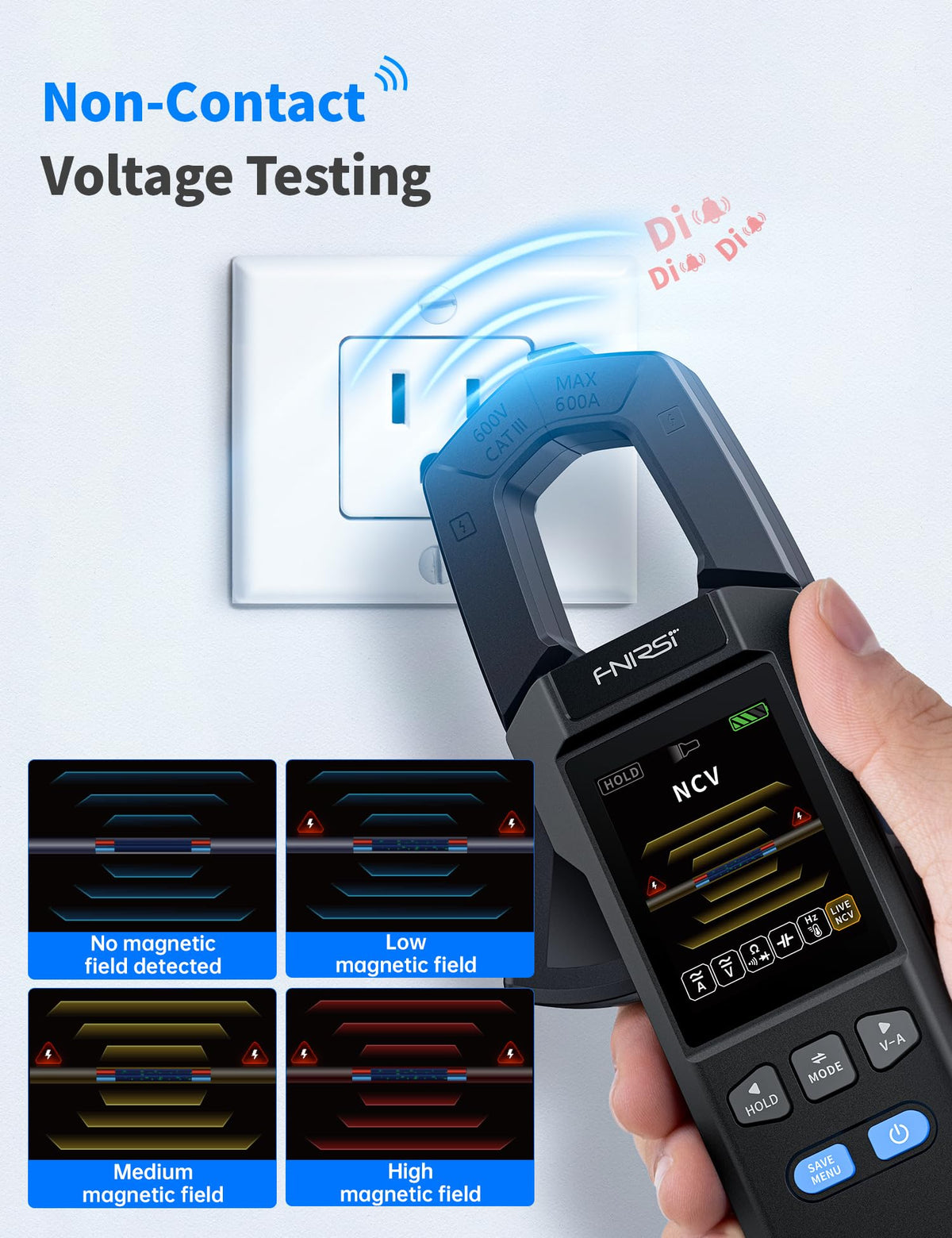 Clamp Meter 9999 Counts TRMS 600A AC/DC X61391