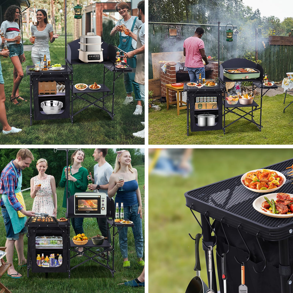 Black Portable Folding Camping Table R60056
