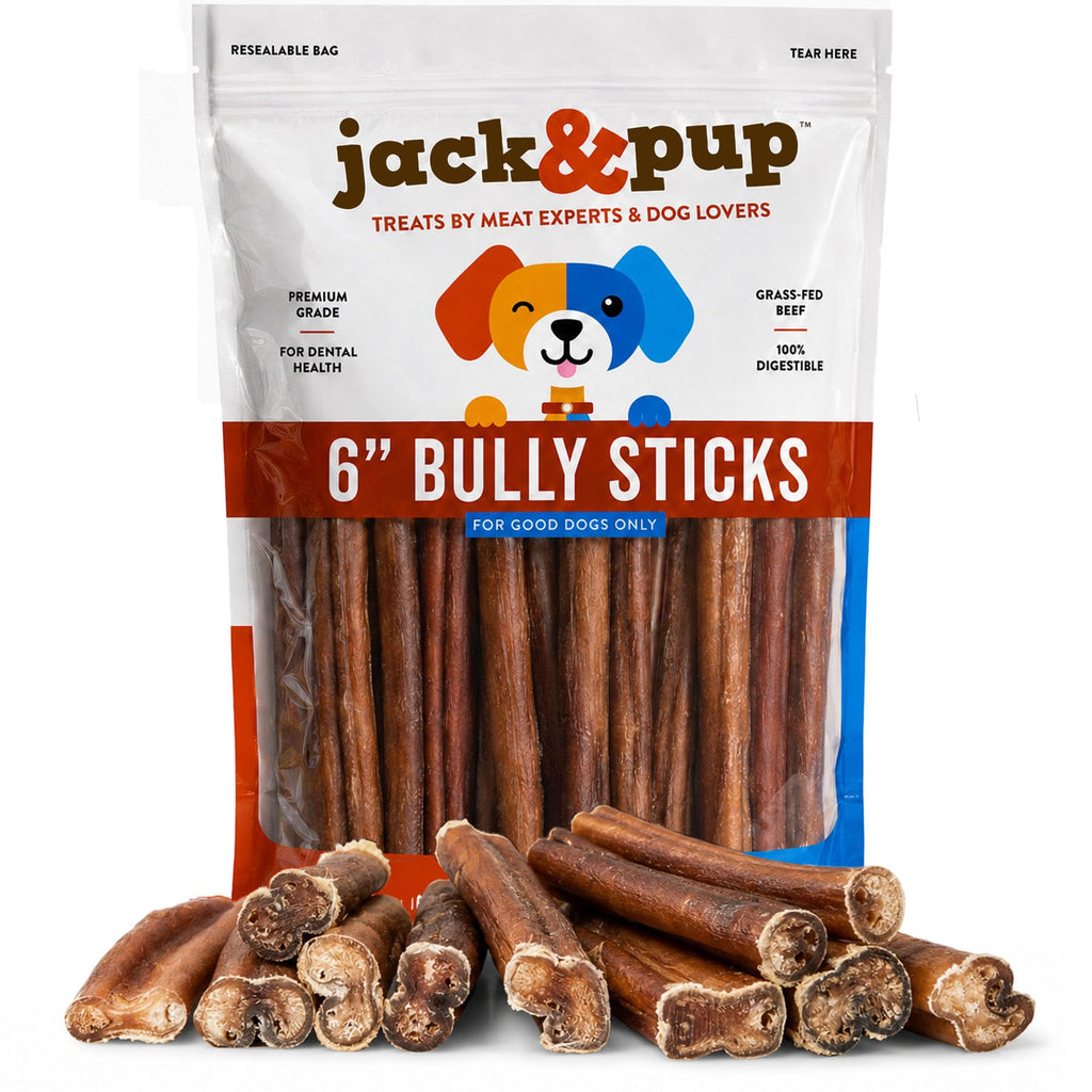 6 Inch Bully Sticks for Dogs 25 Ct L1717