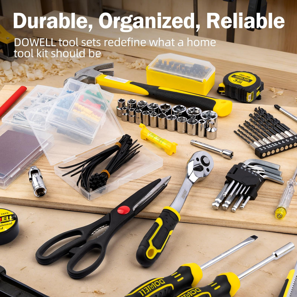 299-Piece Professional Hand Tool Set with Sockets, Pliers, Hex Keys, Screwdrivers Q91959